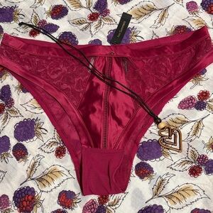 Luxurious Lace Wine Panties